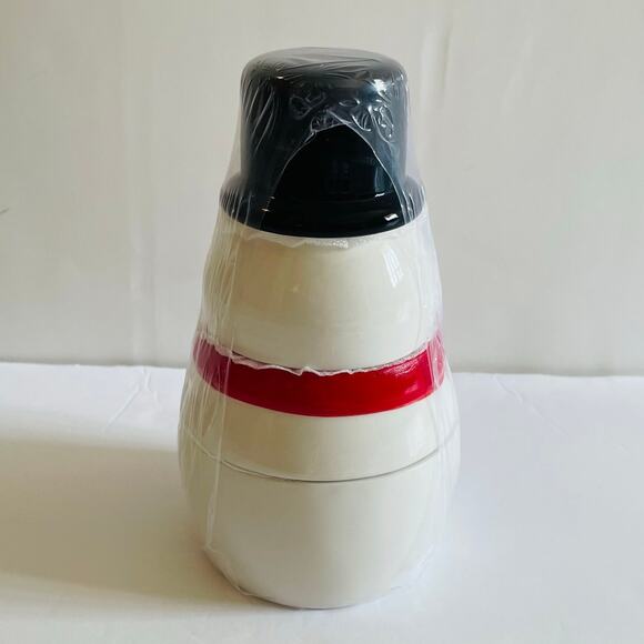 Target Christmas Snowman‎ Ceramic Stacking Measuring Cups & Double Oven Mitt - Picture 4 of 7